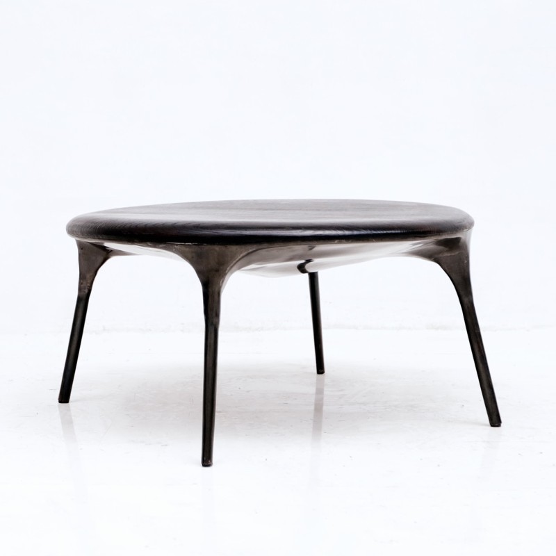 <a href=https://www.galeriegosserez.com/artistes/loellmann-valentin.html>Valentin Loellmann </a> - Steel - Table basse